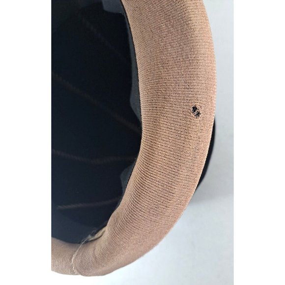 Women's Vintage Bucket Hat Black Brown Stitching Union Made Mid Century 22" - Picture 8 of 9